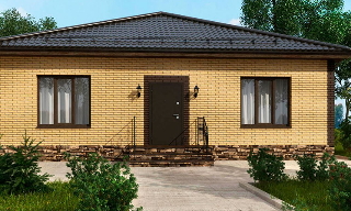 Проекты одноэтажных домов из кирпича | Строй-Срл - Сарапул от 3576 рублей
