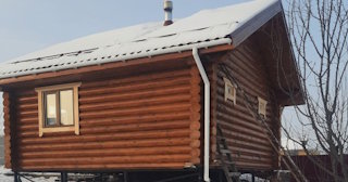 Баня из оцилиндрованного бревна под ключ в Сарапуле - от 132795 рублей